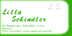 lilla schindler business card